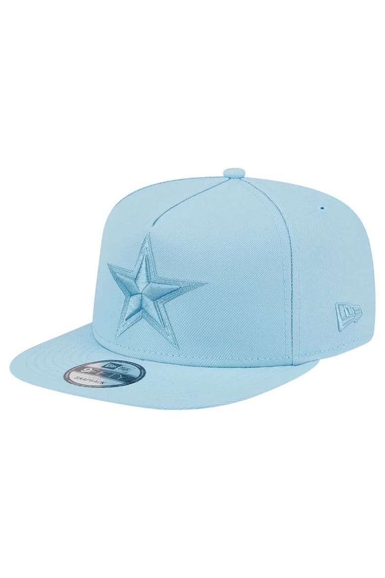 Men's New Era  Light Blue Dallas Cowboys Color Pack A-Frame 9FIFTY Snapback Hat, Main, color, Light Blue