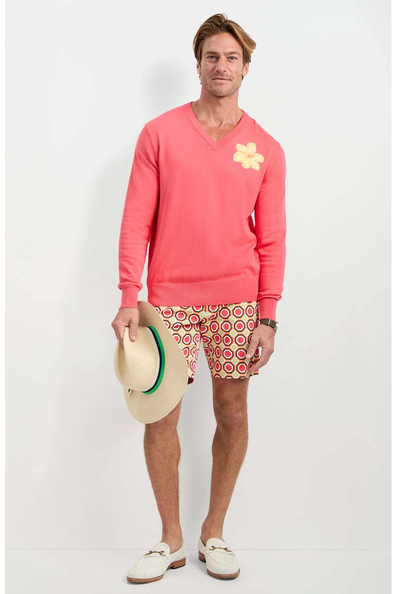 Lawrence Printed Herringbone Short, Main, color, Salerno