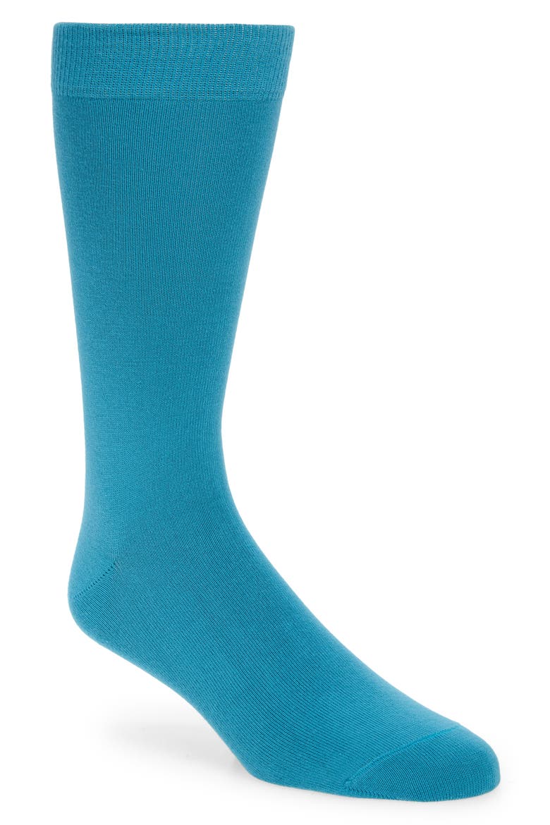 Cotton Blend Crew Socks, Main, color, REEF