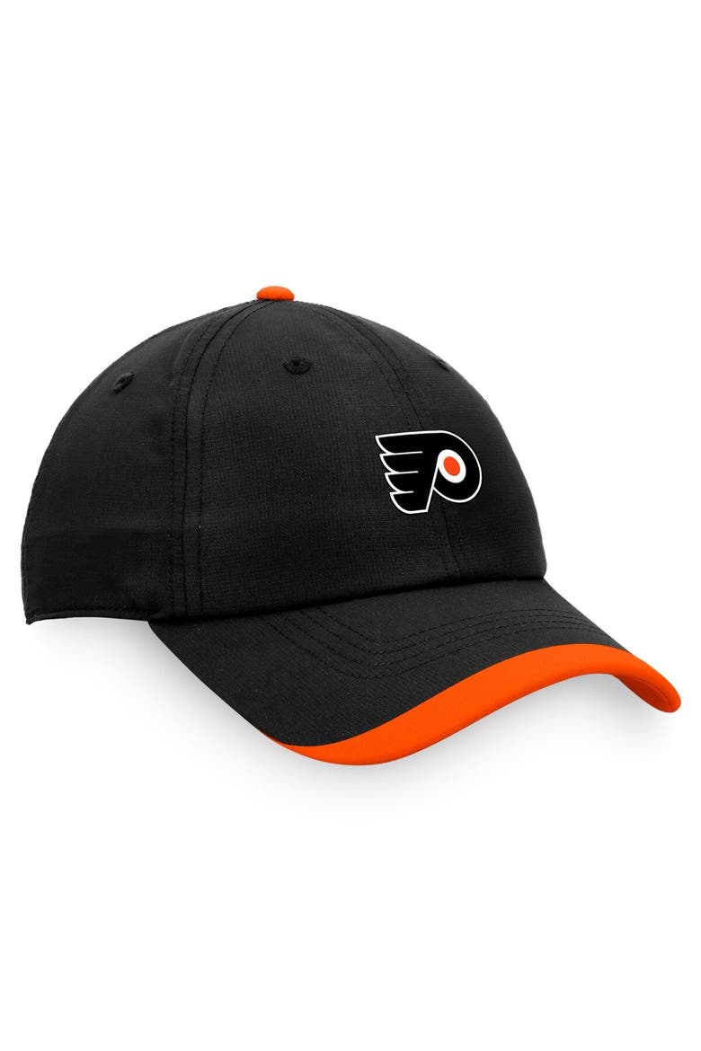 Men's Fanatics Branded Black Philadelphia Flyers Authentic Pro Rink Pinnacle Adjustable Hat, Alternate, color, Black