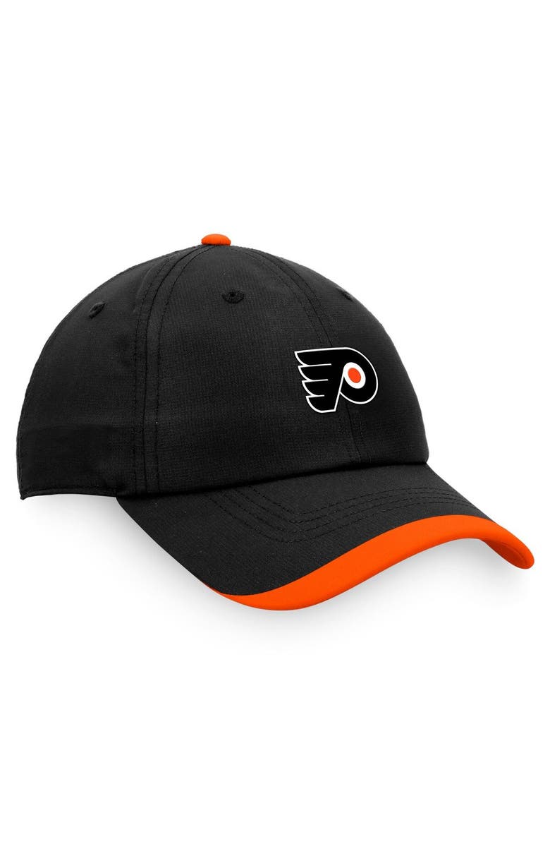 FANATICS Men's Fanatics Branded Black Philadelphia Flyers Authentic Pro Rink Pinnacle Adjustable Hat, Alternate, color,