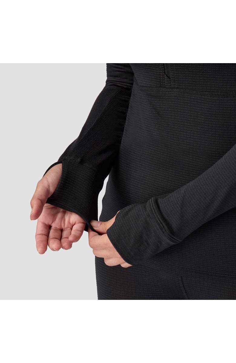 Backcountry Pines Microgrid Ultra-Lt Baselayer 1/4-Zip Top - Women's, Alternate, color, Black