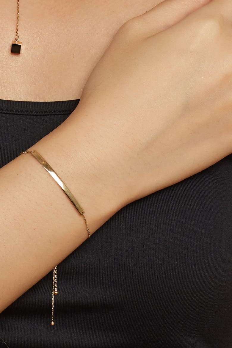 14K Yellow Gold Brooklyn Bar Bolo Bracelet, Alternate, color, Yellow Gold