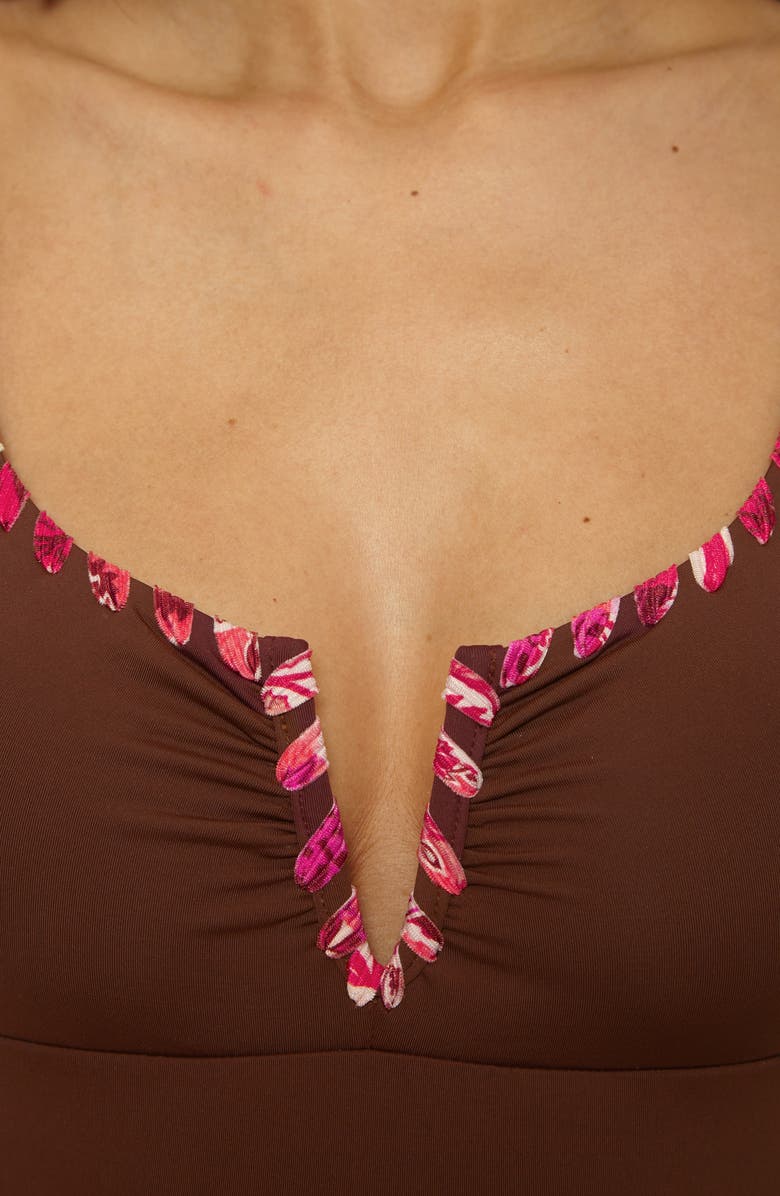 Becca On the Edge One-Piece Swimsuit, Alternate, color, Mocha