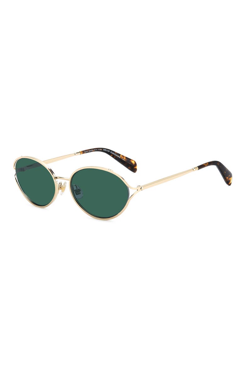 adina 54mm oval sunglasses, Alternate, color, HAVANA GOLD/ GREEN