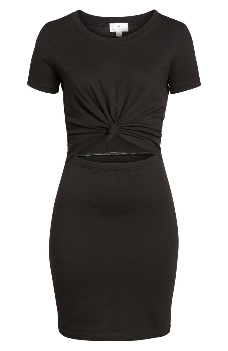 Socialite Knot Front Cutout T-Shirt Dress, Alternate, color,