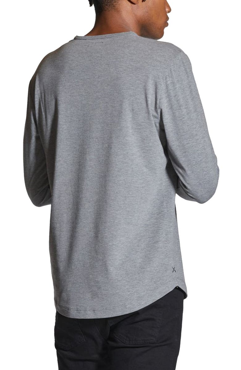 Cuts AO Curved Hem Long Sleeve T-Shirt, Alternate, color, Heather Grey