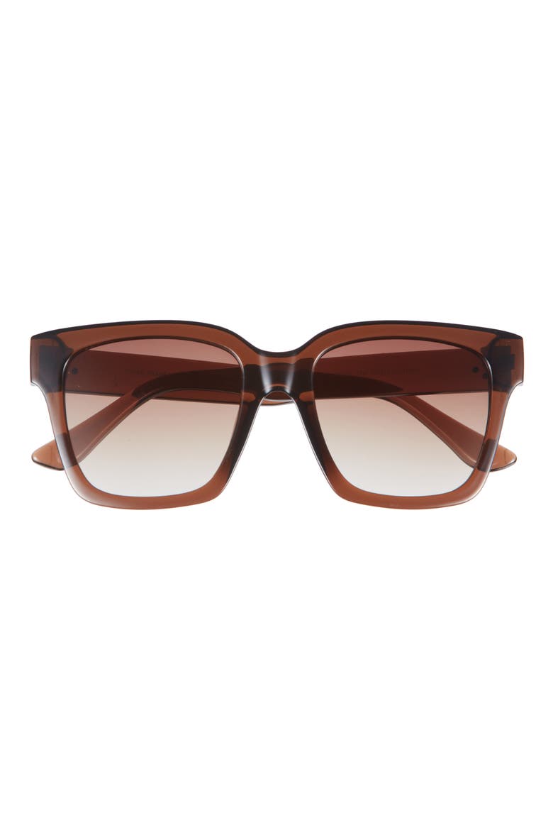 The Every Girl Gradient Square Sunglasses, Main, color, CLEAR BROWN