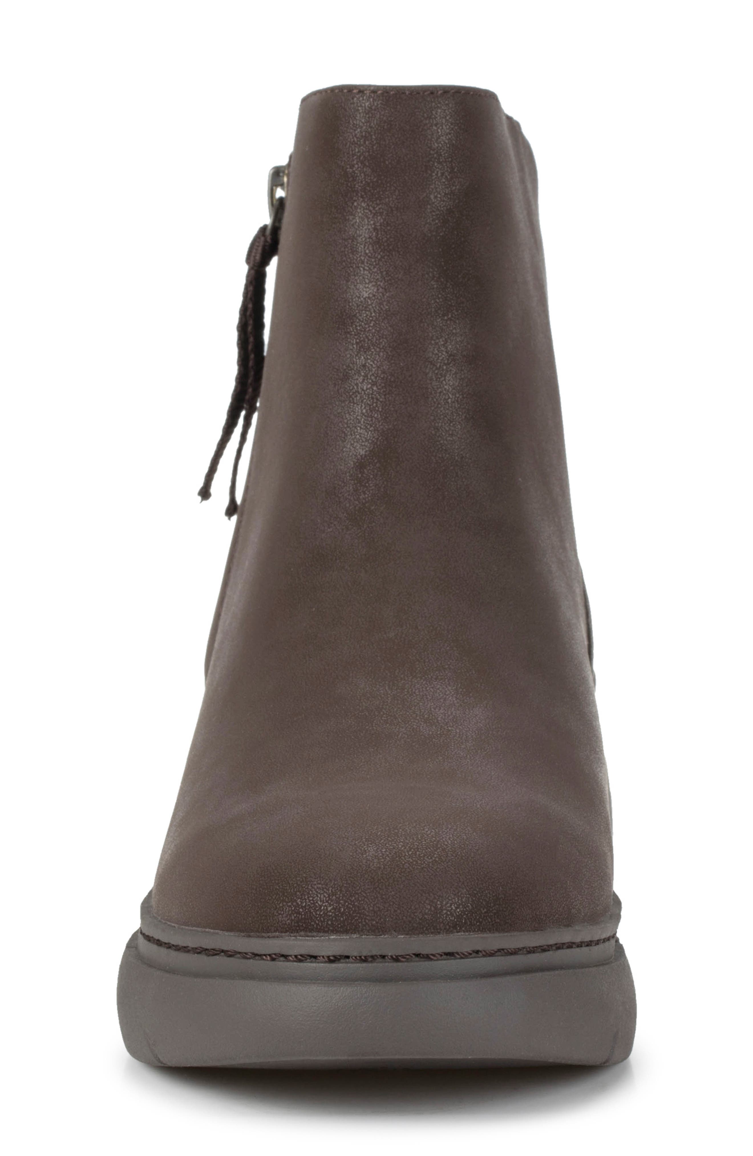Lakelyn Wedge Bootie, Alternate, color, DARK BROWN