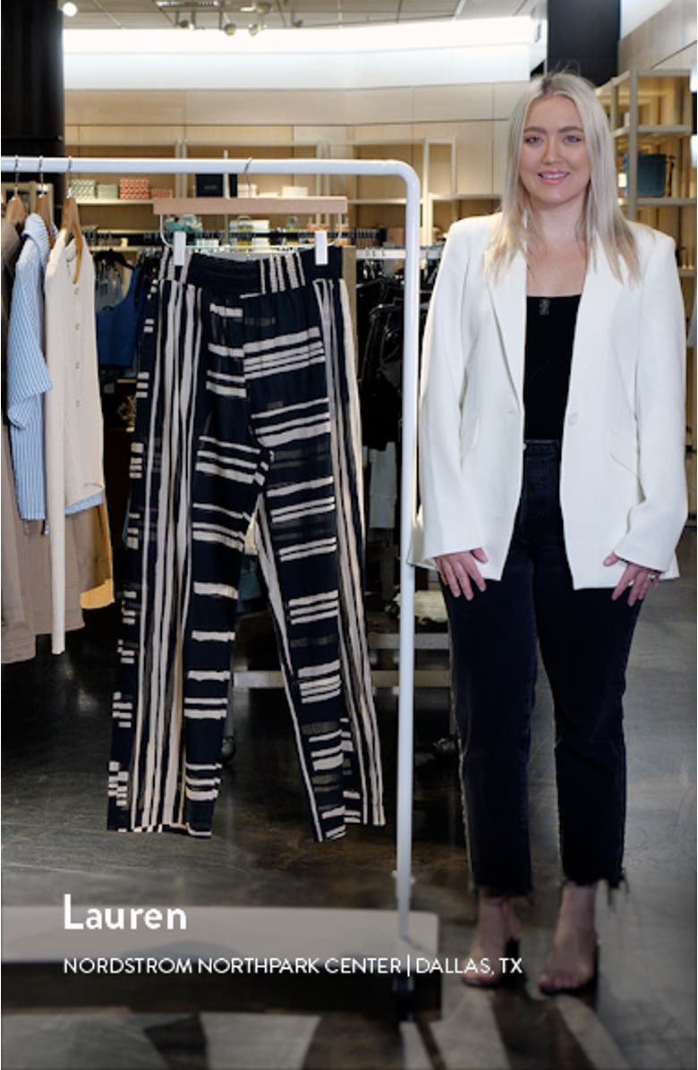 Brendon Stripe Pull-On Wide Leg Pants, sales video thumbnail