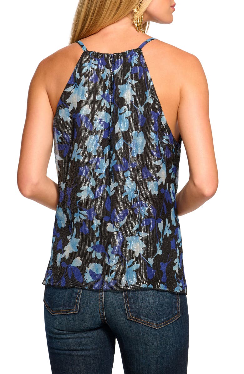 Ramy Brook Rosemarie Metallic Silk Blend Sleeveless Top, Alternate, color, Dream Blue Twilight