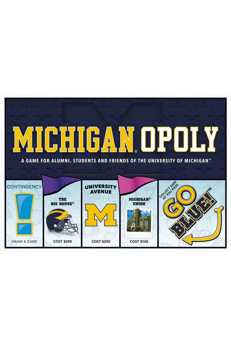 Michigan Opoly U of Michigan Board Game, Main, color, Multicolored