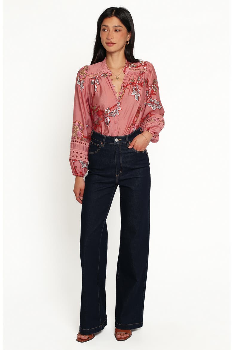 Eugenia Button-Up Shirt, Alternate, color, PINK FLORAL