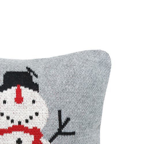 C & F Home C&f Home Winter Snowman Knitted Small/petite Accent Pillow, 10" X 10" Christmas In Gray