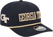 New Era Men's New Era Navy Georgia Tech Yellow Jackets Wordmark Rope 9SEVENTY Stretch-Snap Hat