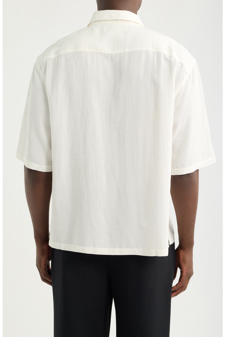 Ignis Short Sleeve Button-Up Shirt, Alternate, color, ECRU