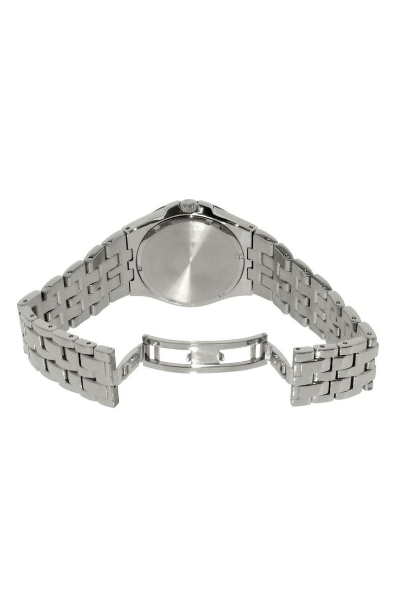 BULOVA Pavé Crystal Bracelet Watch, 42mm, Alternate, color, Silver