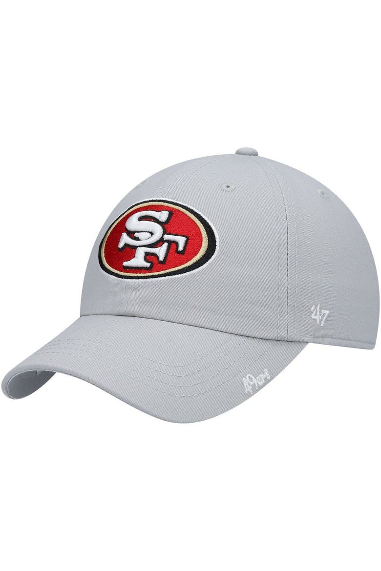 Women's '47 Gray San Francisco 49ers Miata Clean Up Secondary Adjustable Hat, Main, color, Gray
