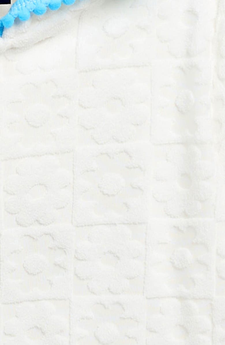 Andy & Evan Kids' Tropical Jacquard Terry Cover-Up Dress, Alternate, color, White Check