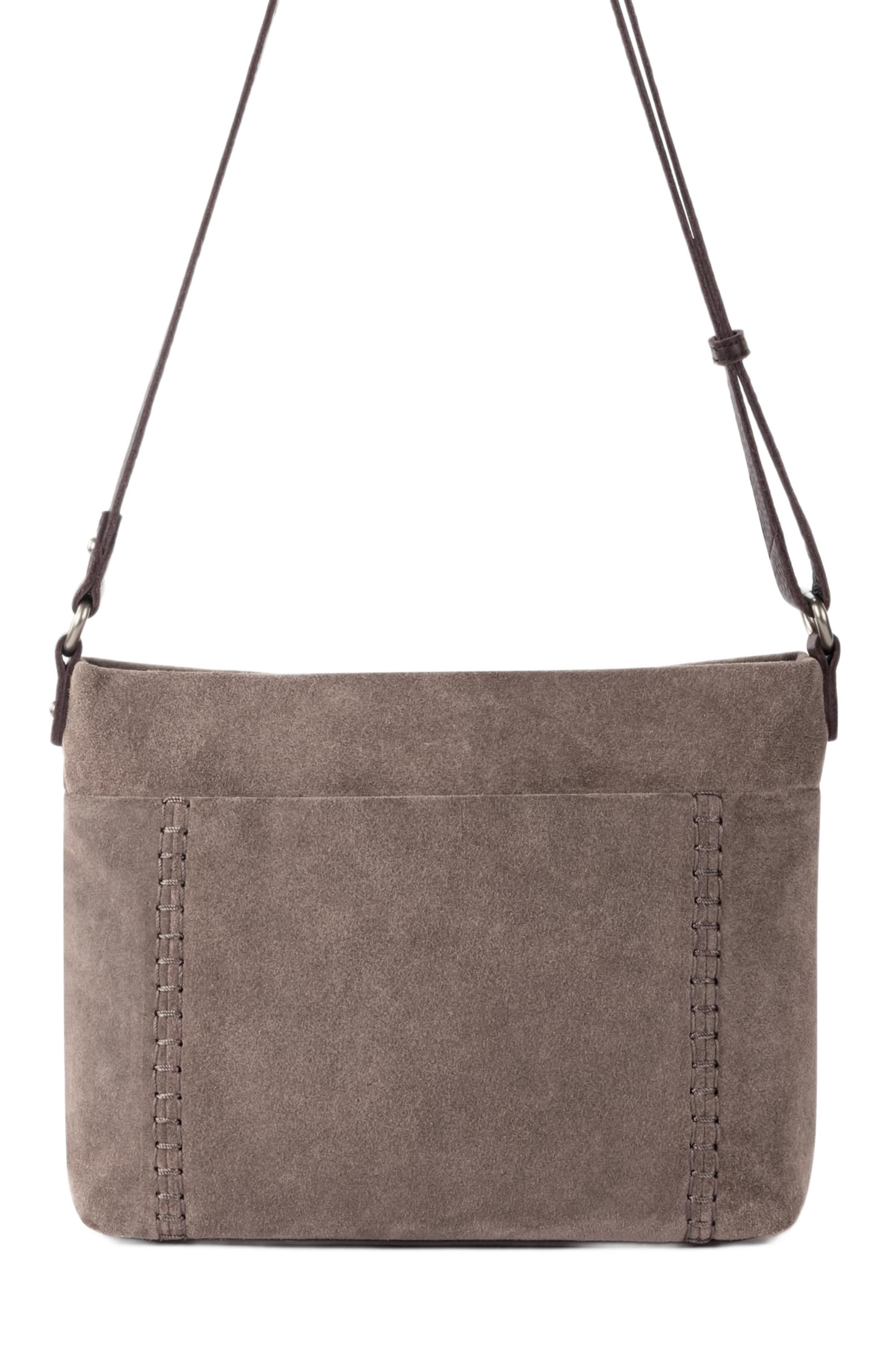 Melrose Crossbody Leather Bag, Alternate, color, Mushroom Suede