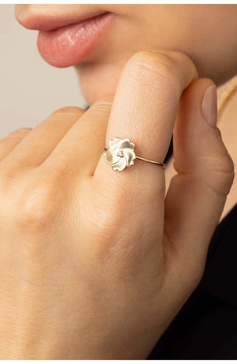 Oradina 14K Gold Fresh Bouquet Ring, Alternate, color, Yellow Gold