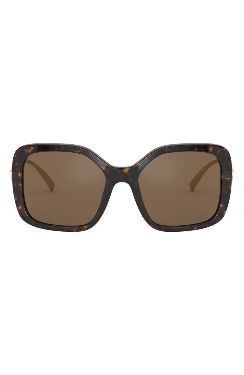 Versace 53mm Oversized Sunglasses, Main, color, Havana
