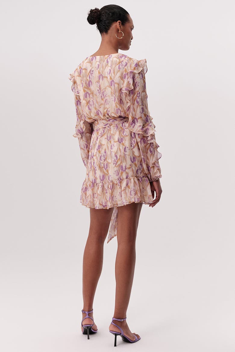 Katelin V Neck Belted Mini Dress, Alternate, color, Multi Color