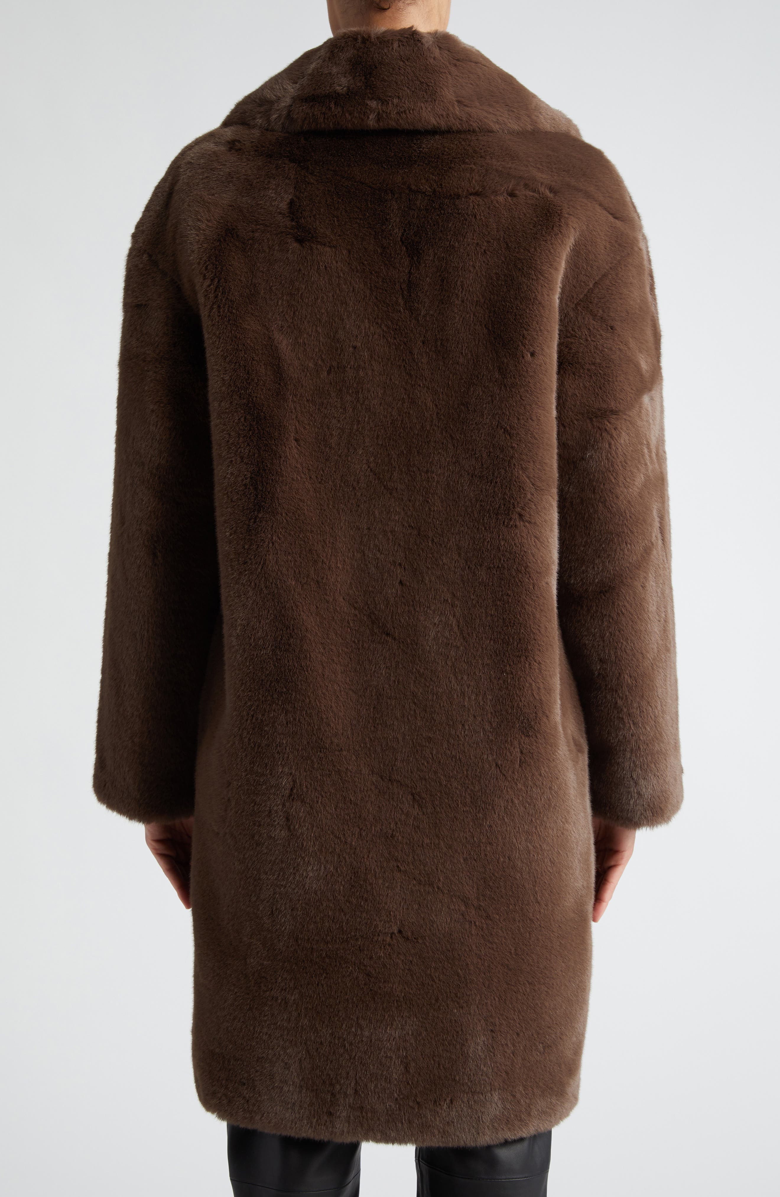 Camille Long Faux Fur Cocoon Coat - image 2