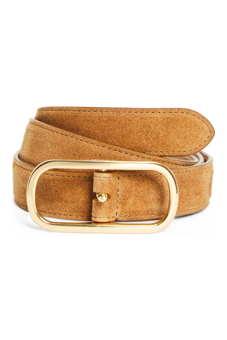 Loop Suede Belt, Alternate, color, HAZELWOOD
