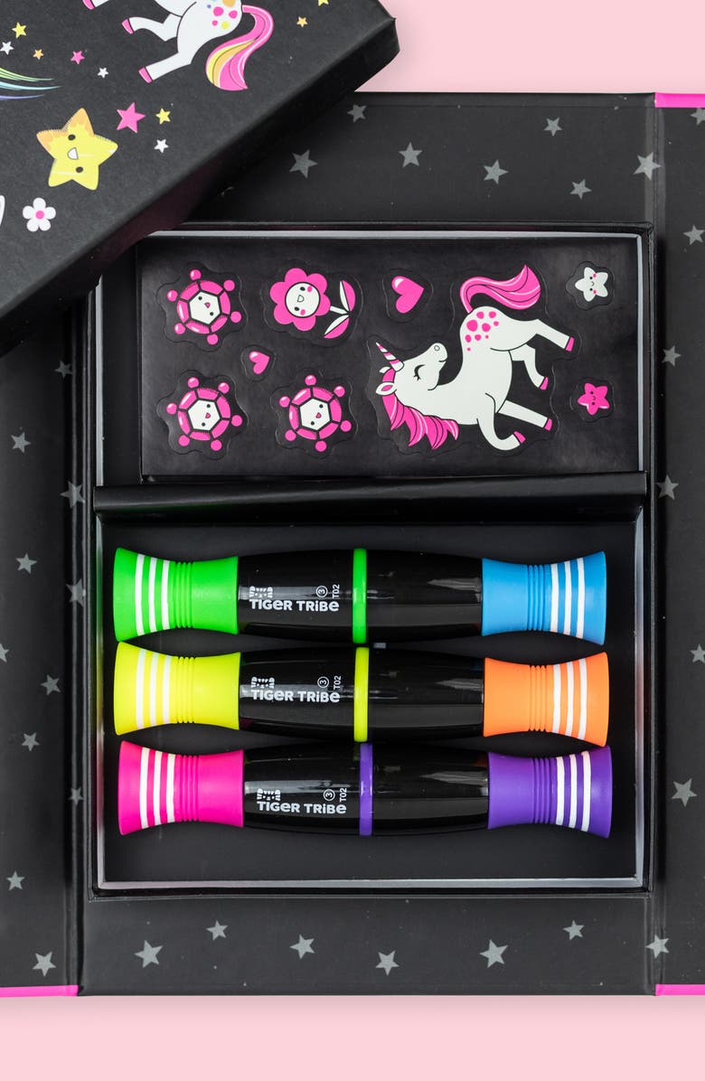 TIGER TRIBE Unicorns & Friends Coloring Set, Alternate, color, Black Multi
