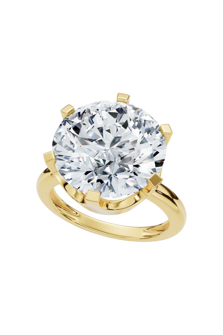 Certified 6Ct Diamond Engagement Ring Solitaire 14k Gold Lab Grown, Main, color, 14k Yellow Gold
