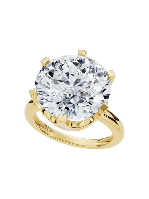 Certfied 6Ct Diamond Engagement Ring Solitaire 14k Gold Lab Grown