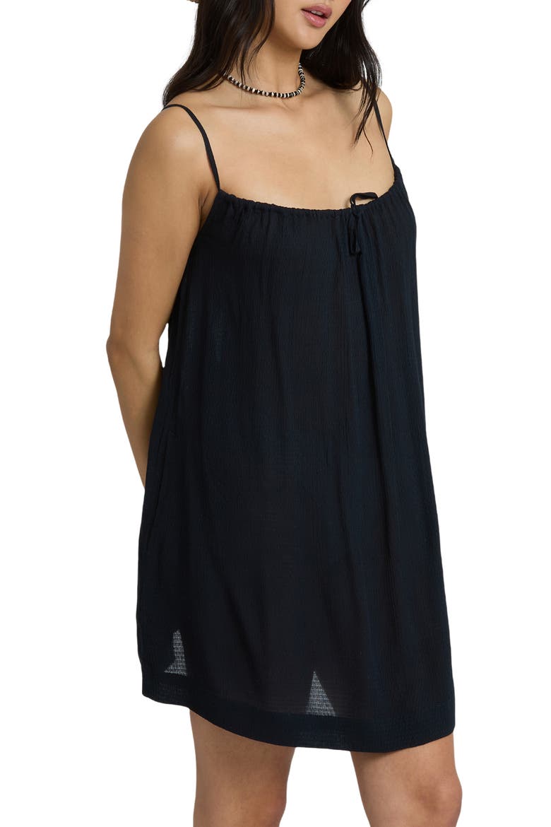 Beach Song Cover-Up Sundress, Alternate, color, BLACK SANDS