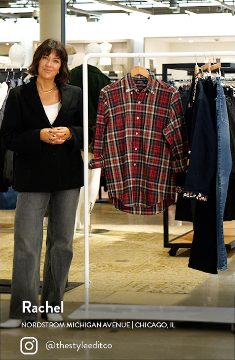 Classic Fit Plaid Button-Down Oxford Shirt, sales video thumbnail