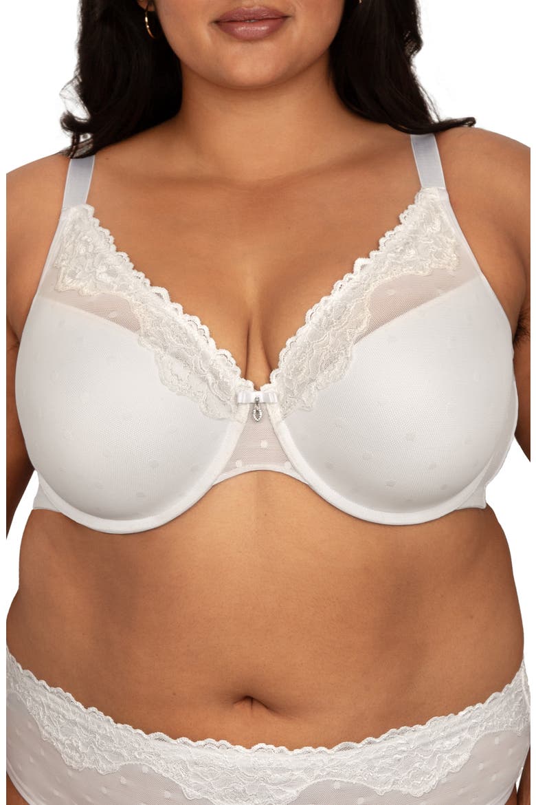 Sheer Whisper Plunge Underwire T-Shirt Bra, Main, color, PEARL