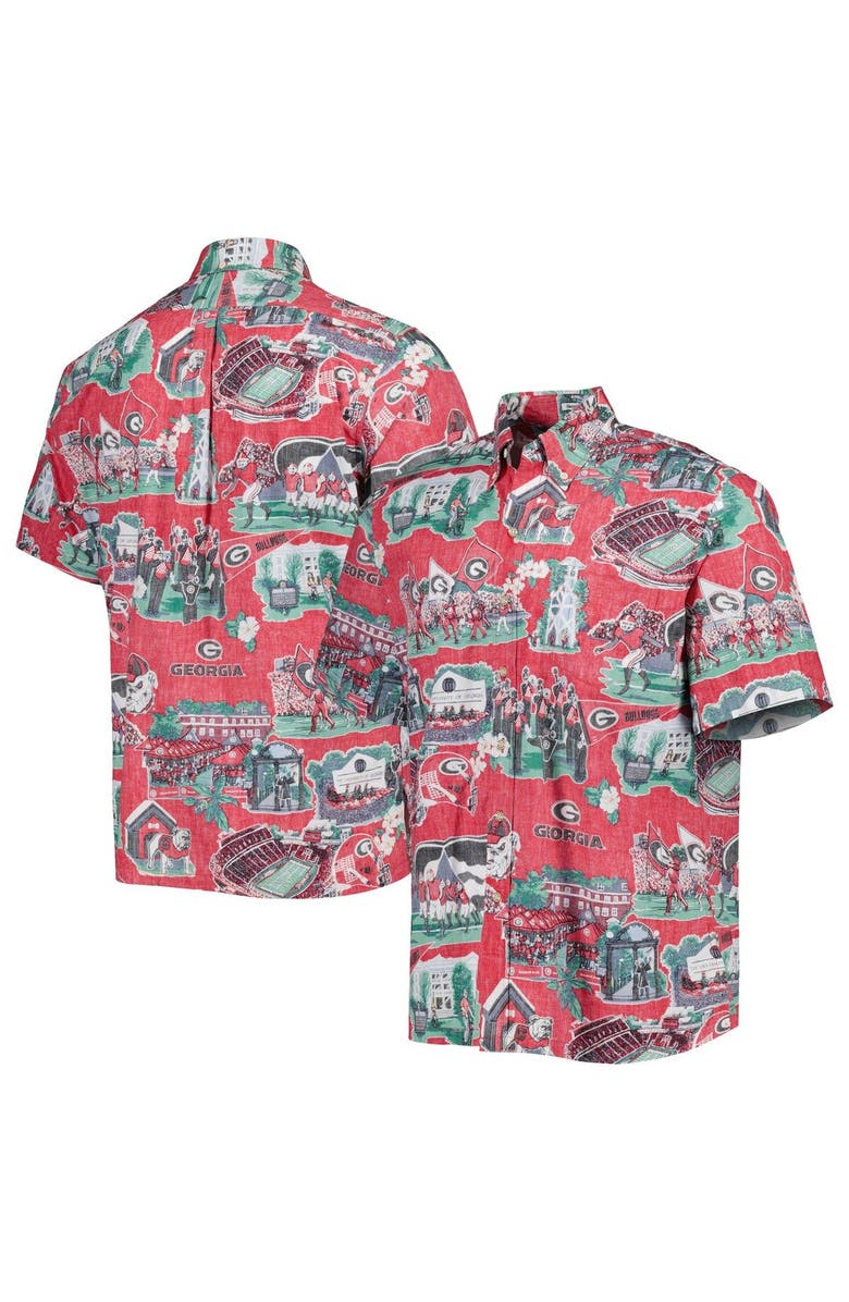 Reyn Spooner Men's Reyn Spooner Red Georgia Bulldogs Scenic Button-Down Shirt, Main, color, Red