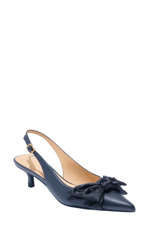 Navy blue kitten heel pumps online