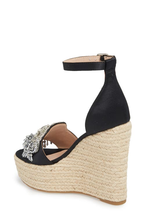 James Chan Maxim Platform Wedge Sandal In Black