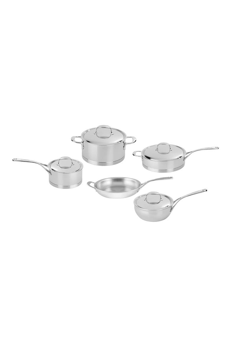 Atlantis 9-Piece Stainless Steel Cookware Set, Main, color, STAINLESS STEEL
