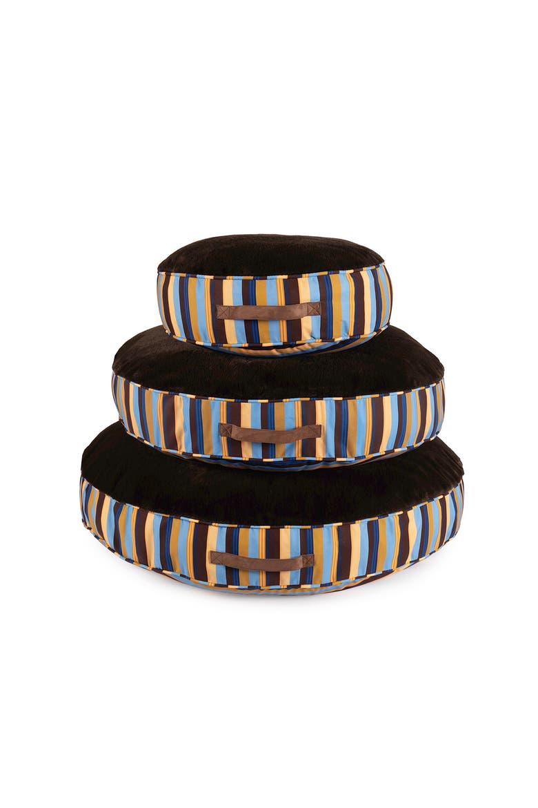Round Stripe Pet Bed, Alternate, color, BRAND STRIPE