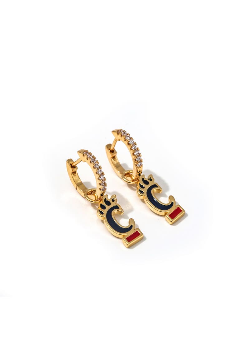 University Of Cincinnati Pennant Pair Earring Set, Alternate, color, Yellow Gold