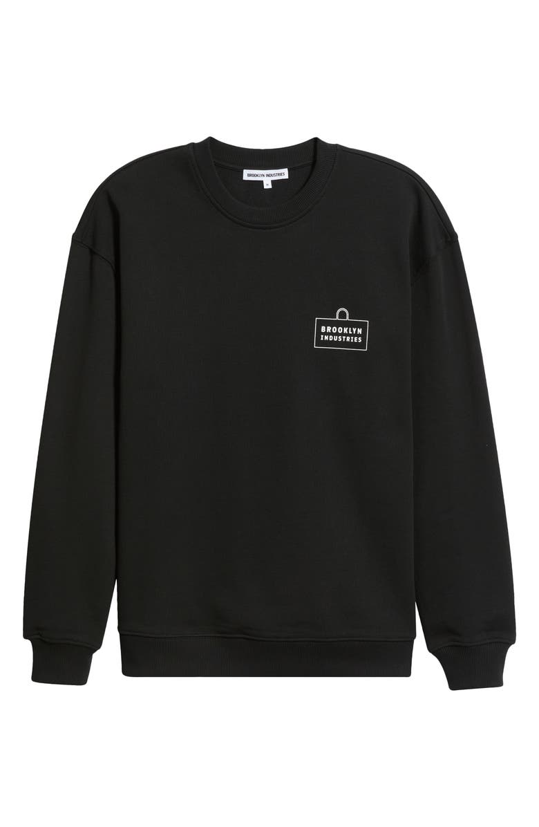 Brooklyn Industries Logo Graphic Sweatshirt, Main, color, Black