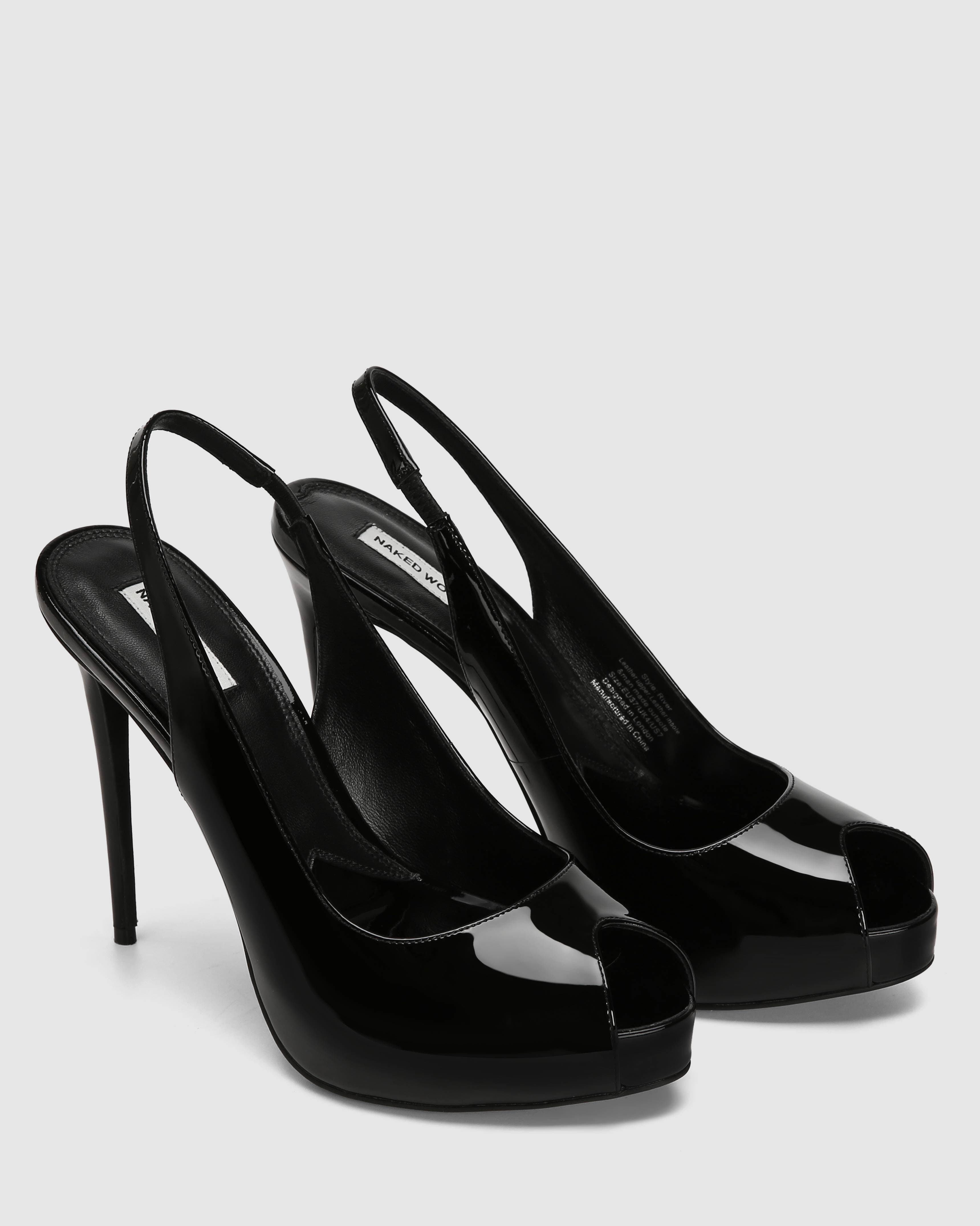 Naked Wolfe River Heels, Alternate, color, Black