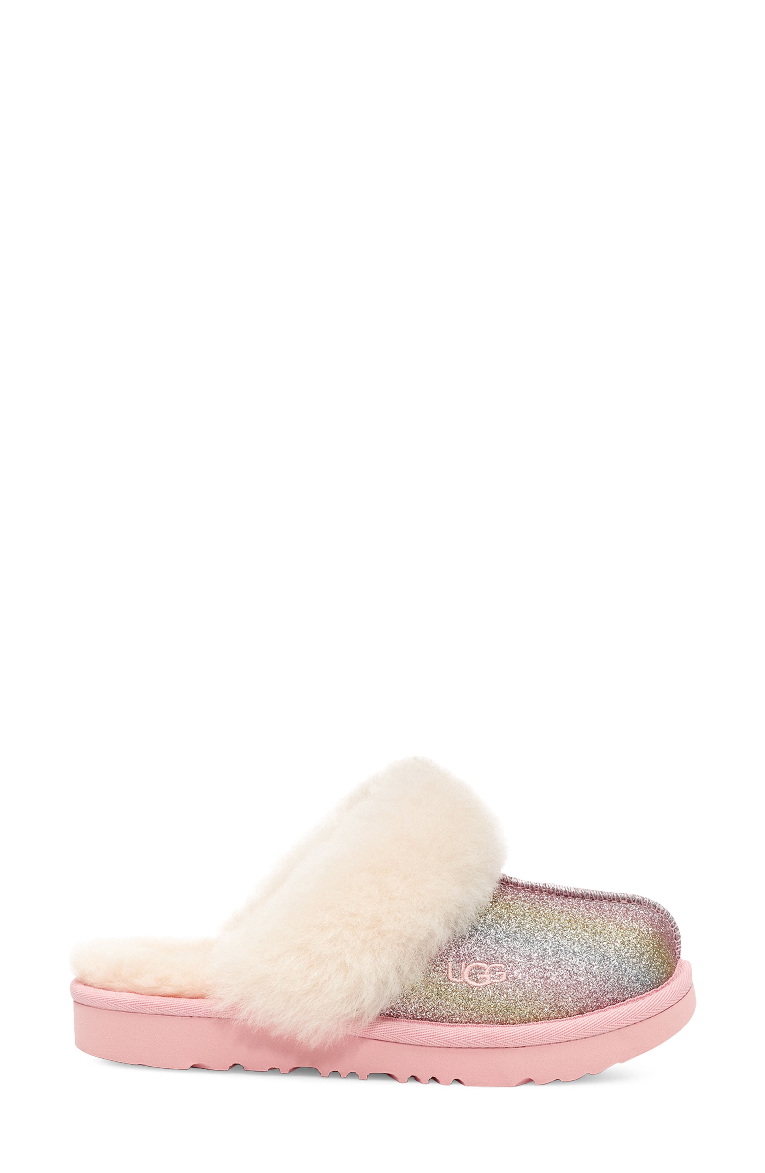 UGG<sup>®</sup> Cozy II Glitter Water Resistant Genuine Shearling Trim Clog, Alternate, color, 