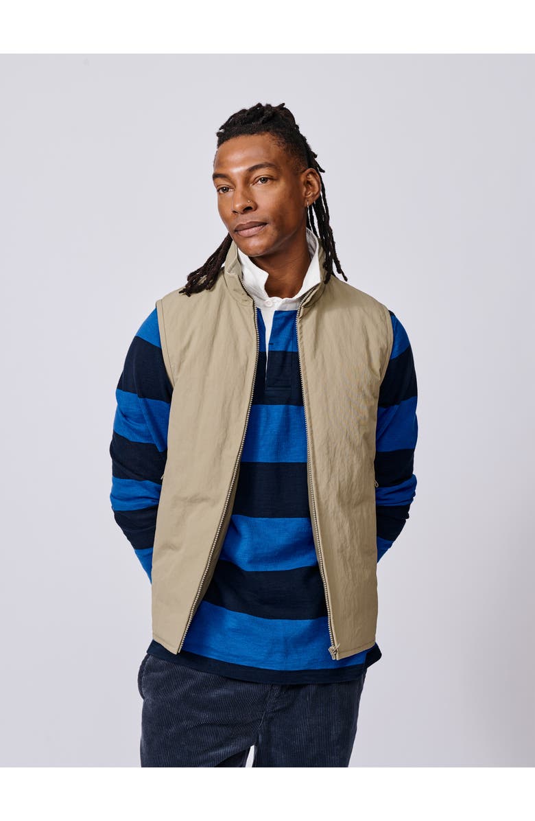 Aubin Lancaster Lightweight Nylon Gilet, Main, color, Light Khaki