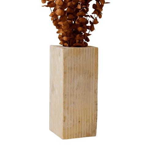 Ataca Marble Ribbed Vase