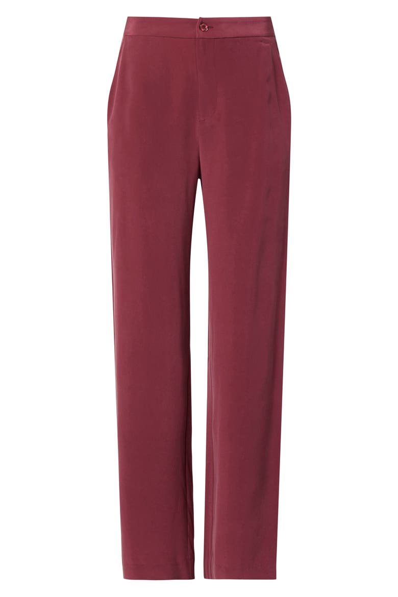 Aeslin Silk Trousers, Alternate, color, RHODODENDRON