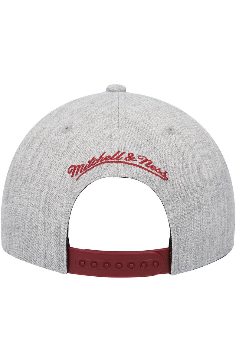 Mitchell & Ness Men's Mitchell & Ness Heather Gray Miami Heat Hardwood Classics 2.0 Snapback Hat, Alternate, color, 