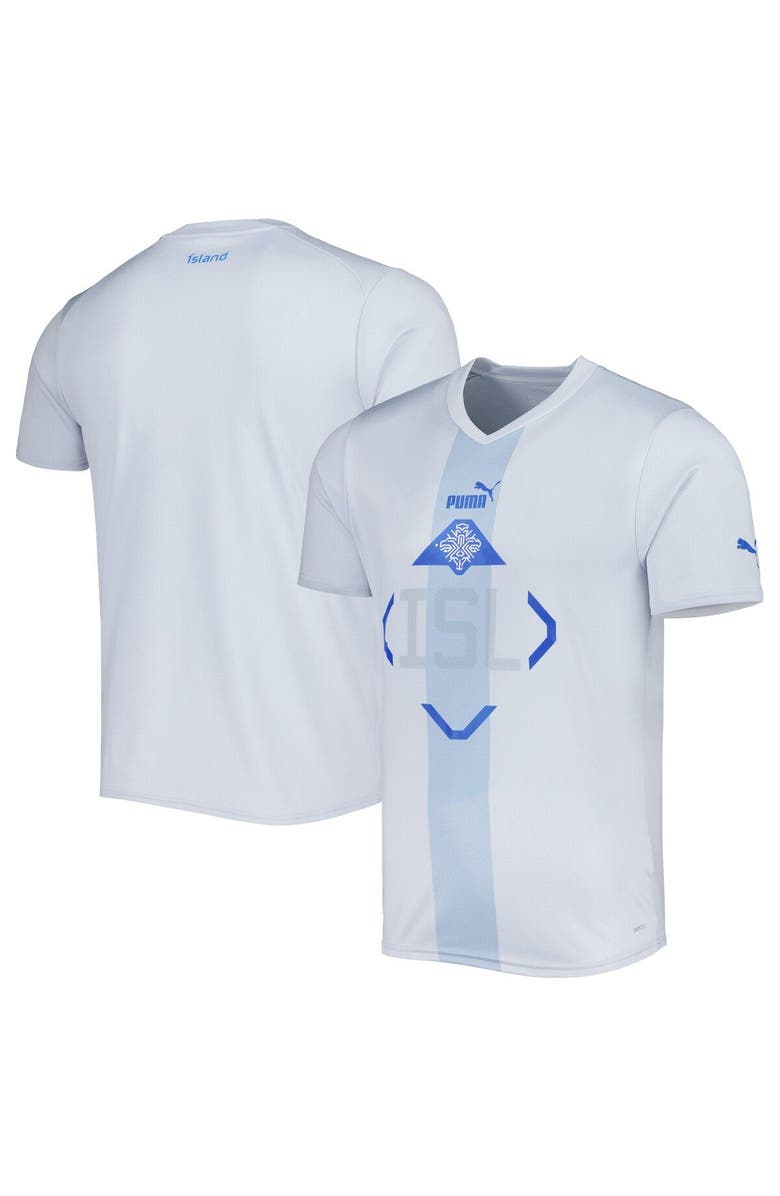 PUMA Men's Puma White Iceland National Team 2022/23 Away Replica Jersey, Main, color, White