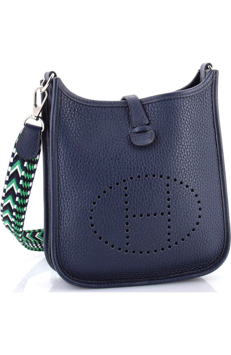 Pre-Owned Hermes Evelyne Bag Gen III Clemence TPM, Alternate, color, Bleu Obscur